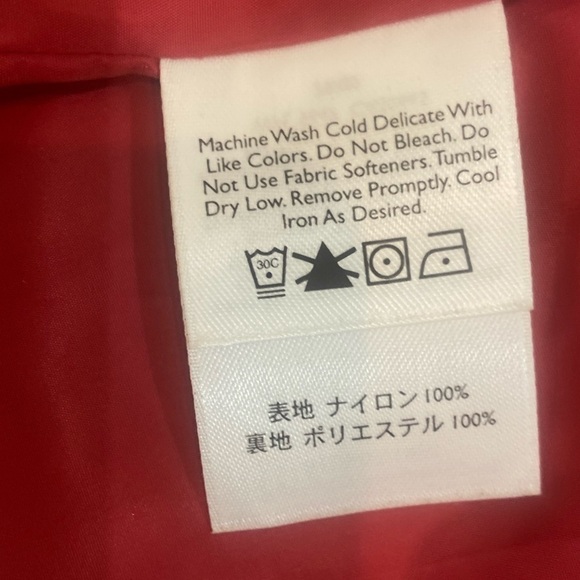 Eddie Bauer polyester cranberry outer pea coat style jacket lined size medium - Picture 13 of 14